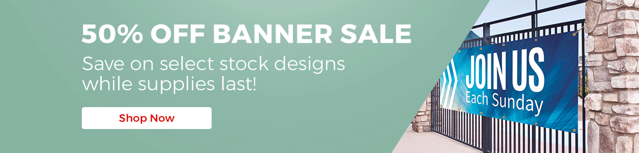 50% OFF Church Banners Sale