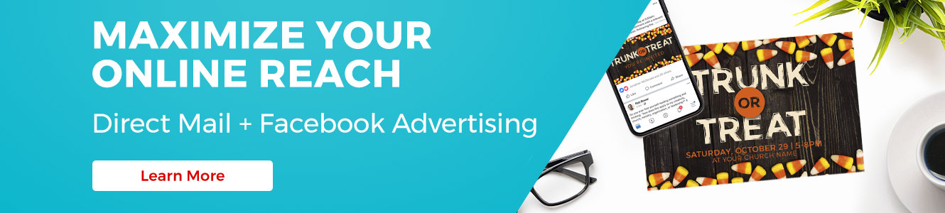 Church Postcard Mailer Services and Facebook Ads