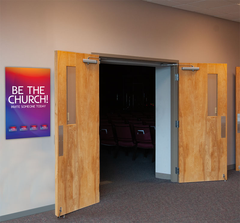 Rigid Signs, Invitation Station Rigid Signs, Scatter Be the Church, 23 x 34.5 3