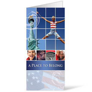 Belong Red White Blue  11 x 17 Bulletins