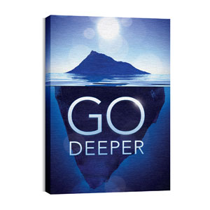 Go Deeper Iceberg 24in x 36in Canvas Prints