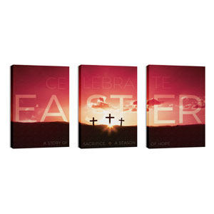 Celebrate Easter Crosses 24in x 36in Canvas Prints