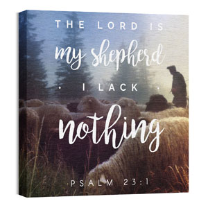 Photo Scriptures Psalm 23:1 24 x 24 Canvas Prints