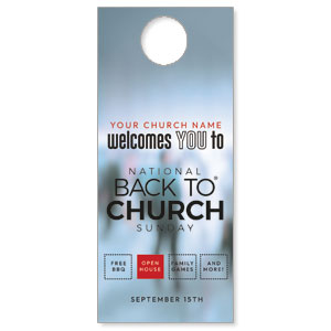 Back to Church Welcomes You Logo DoorHangers