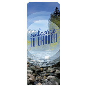 Season Welcome Mountain 2'7" x 6'7" Sleeve Banners