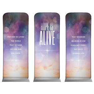 Hope Is Alive Triptych 2'7" x 6'7" Sleeve Banners