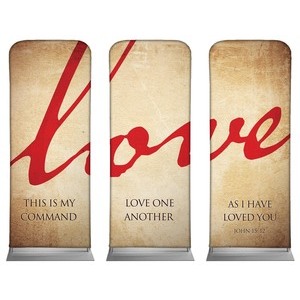 Love Triptych 2'7" x 6'7" Sleeve Banners