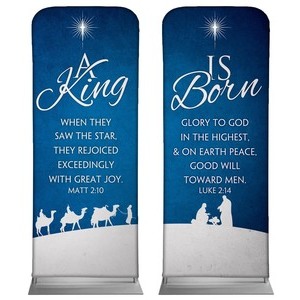 Christmas Blue 2'7" x 6'7" Sleeve Banners