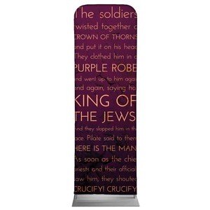 Holy Words Crucifixion 2' x 6' Sleeve Banner