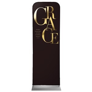 Gold Letters Grace 2' x 6' Sleeve Banner