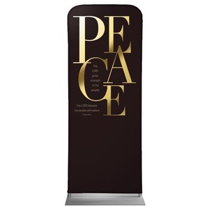 Gold Letters Peace 2'7" x 6'7" Sleeve Banners
