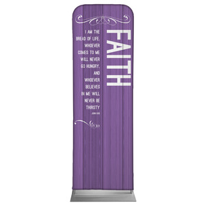 Painted Wood Faith 2' x 6' Sleeve Banner