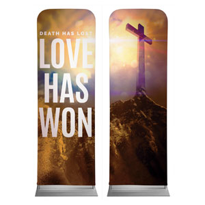 Love Has Won Pair 2' x 6' Sleeve Banner