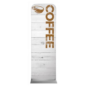 Shiplap Coffee White 2' x 6' Sleeve Banner