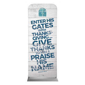 Shiplap Psalm 100:4 White 2'7" x 6'7" Sleeve Banners