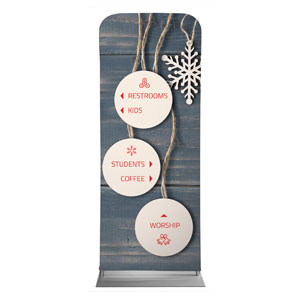 Wood Ornaments Directional 2'7" x 6'7" Sleeve Banners