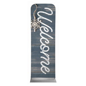 Wood Ornaments Welcome 2' x 6' Sleeve Banner