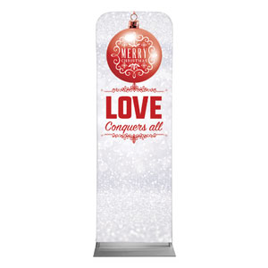 Silver Snow Love Ornament 2' x 6' Sleeve Banner
