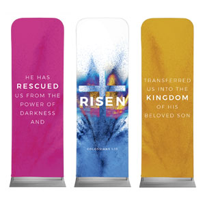 Easter Changed Everything Triptych 2' x 6' Sleeve Banner