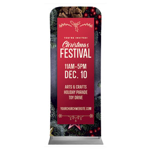 Christmas Festival Invite 2'7" x 6'7" Sleeve Banners