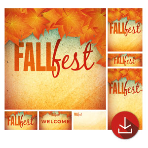 Fall Fest Orange Church Graphic Bundles