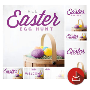 Easter Egg Hunt Church Graphic Bundles