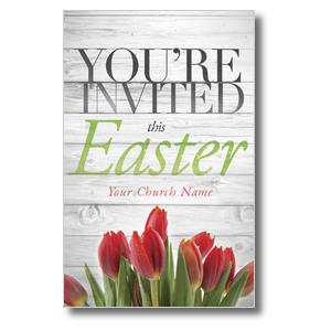 Easter Invited Wood 4/4 ImpactCards