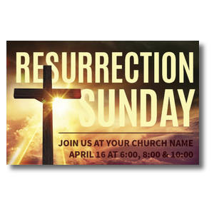 Resurrection Sunday Cross 4/4 ImpactCards