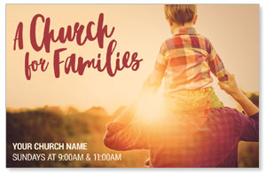 Church Families Dad and Son Medium InviteCards