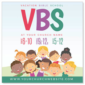 VBS Kids 3.75" x 3.75" Square InviteCards