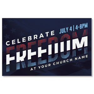 Celebrate Freedom Stripes Medium InviteCards