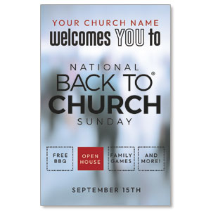Back to Church Welcomes You Logo Medium InviteCards