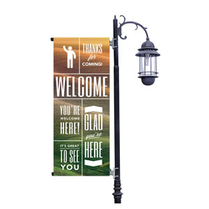 Phrases Welcome Light Pole Banners