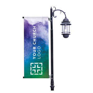 Celebrate Watercolor Logo Light Pole Banners