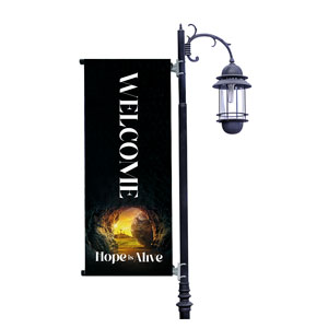 Hope Is Alive Tomb Light Pole Banners