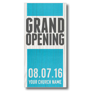 Grand Opening Wood  11 x 5.5 Oversized Postcard 11" x 5.5" Oversized Postcards