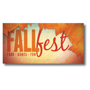 Fall Fest Orange  11 x 5.5 Oversized Postcard 11" x 5.5" Oversized Postcards