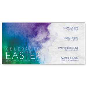 Celebrate Watercolor Easter 11" x 5.5" Oversized Postcards