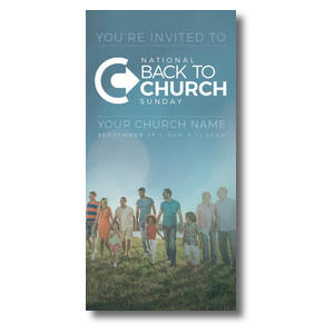 Back to Church Sunday People 11" x 5.5" Oversized Postcards