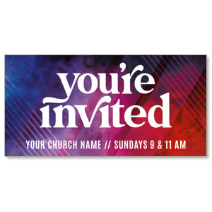 You're Invited Colors 11" x 5.5" Oversized Postcards