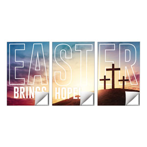Easter Hope Outline Triptych 24 x 36 Quick Change Art