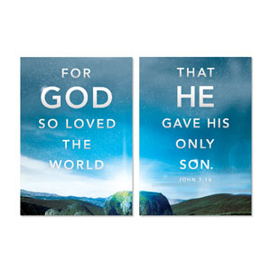 For God So Loved Pair 23" x 34.5" Rigid Wall Art