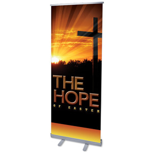 Easter Hope Cross 2'7" x 6'7"  Vinyl Banner