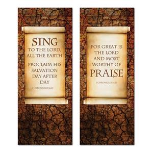 Sing And Praise  2'7" x 6'7"  Vinyl Banner