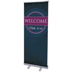 Together Circles Welcome 2'7" x 6'7"  Vinyl Banner