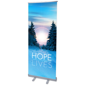 Hope Lives 2'7" x 6'7"  Vinyl Banner