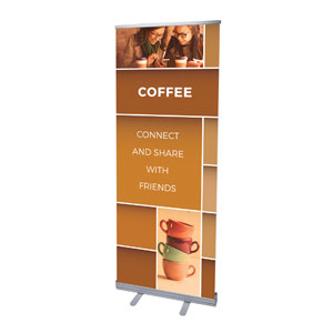 Mid Century Coffee 2'7" x 6'7"  Vinyl Banner