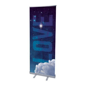 Love Clouds 2'7" x 6'7"  Vinyl Banner