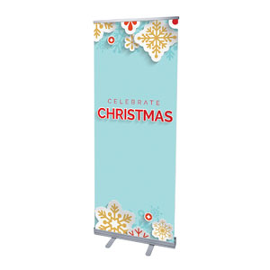 Paper Snowflakes 2'7" x 6'7"  Vinyl Banner