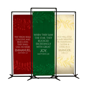Glad Tidings Triptych 2' x 6' Banner